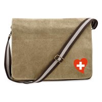 Umhängetasche Schweiz Flagge Herz 14 Liter