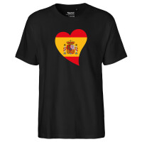 Herren T-Shirt Spanien Flagge Herz