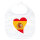 Baby Lätzchen Spanien Flagge Herz Klettverschluss