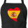 Schürze Spanien Flagge Herz mit Taschen