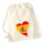 Turnbeutel Spanien Flagge Herz 12 Liter