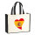 Jutetasche Spanien Flagge Herz 21 Liter Black