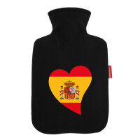 Wärmflasche Spanien Flagge Herz