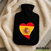 Wärmflasche Spanien Flagge Herz