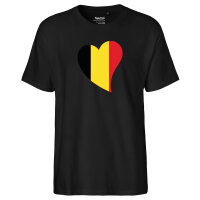 Herren T-Shirt Belgien Flagge Herz