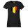 Damen T-Shirt Belgien Flagge Herz