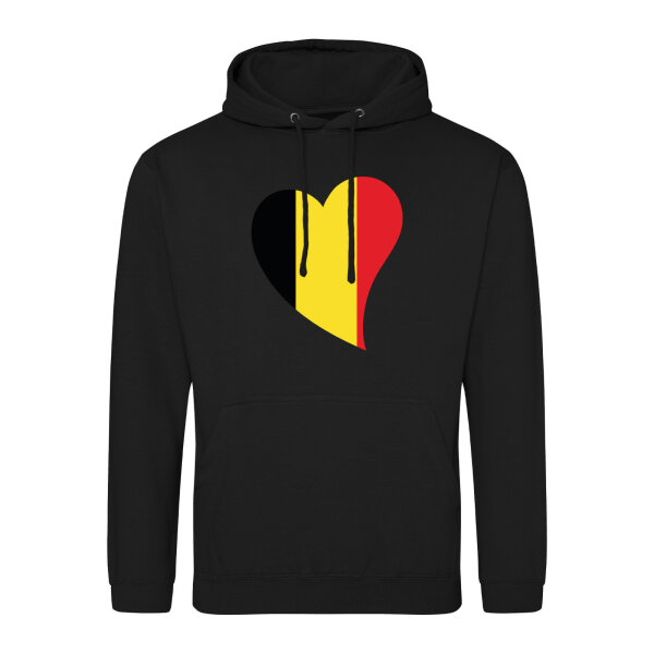Unisex Hoodie Belgien Flagge Herz