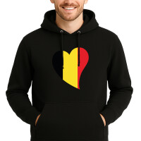 Unisex Hoodie Belgien Flagge Herz