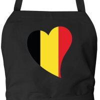 Schürze Belgien Flagge Herz mit Taschen
