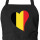 Schürze Belgien Flagge Herz mit Taschen