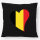 Kissen Belgien Flagge Herz 40x40cm