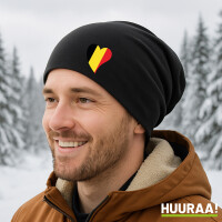 Beanie Belgien Flagge Herz