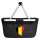 Einkaufskorb faltbar Belgien Flagge Herz 20 Liter Black