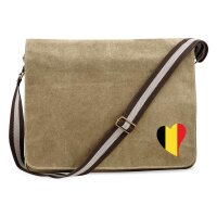 Umhängetasche Belgien Flagge Herz 14 Liter