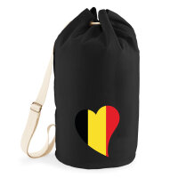 Seesack Belgien Flagge Herz 20 Liter Black