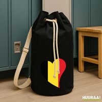 Seesack Belgien Flagge Herz 20 Liter Black