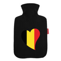 Wärmflasche Belgien Flagge Herz