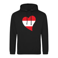Unisex Hoodie Österreich Flagge Herz