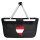 Einkaufskorb faltbar Österreich Flagge Herz 20 Liter Black
