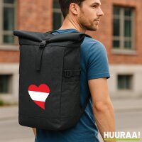 Kurierrucksack Österreich Flagge Herz 30-44 Liter...