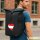 Kurierrucksack Österreich Flagge Herz 30-44 Liter Black Melange