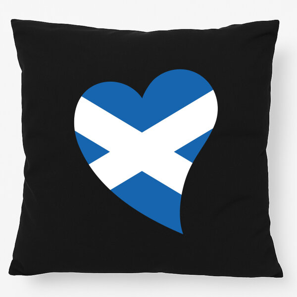 Kissen Schottland Flagge Herz 40x40cm