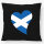 Kissen Schottland Flagge Herz 40x40cm
