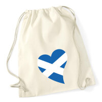 Turnbeutel Schottland Flagge Herz 12 Liter
