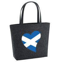 Filzshopper Schottland Flagge Herz, 22 Liter