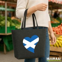 Filzshopper Schottland Flagge Herz, 22 Liter