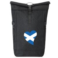 Kurierrucksack Schottland Flagge Herz 30-44 Liter Black...