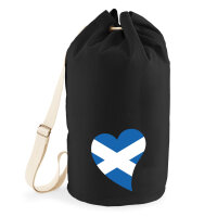 Seesack Schottland Flagge Herz 20 Liter Black