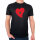 Herren T-Shirt Marokko Flagge Herz