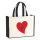 Jutetasche Marokko Flagge Herz 21 Liter Black