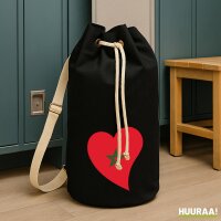 Seesack Marokko Flagge Herz 20 Liter Black