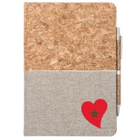 Notizbuch A5 Marokko Flagge Herz 80 Blatt inkl....