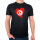 Herren T-Shirt Tunesien Flagge Herz
