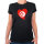 Damen T-Shirt Tunesien Flagge Herz