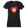 Damen T-Shirt Tunesien Flagge Herz