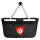 Einkaufskorb faltbar Tunesien Flagge Herz 20 Liter Black