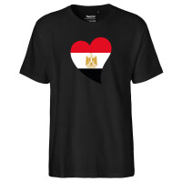 Herren T-Shirt Ägypten Flagge Herz