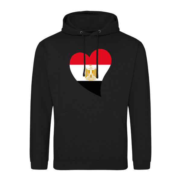 Unisex Hoodie Ägypten Flagge Herz