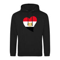 Unisex Hoodie Ägypten Flagge Herz