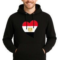 Unisex Hoodie Ägypten Flagge Herz