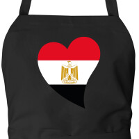 Schürze Ägypten Flagge Herz mit Taschen