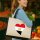 Jutetasche Ägypten Flagge Herz 21 Liter Black