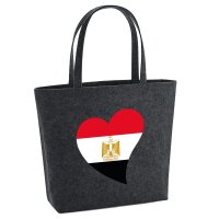 Filzshopper &Auml;gypten Flagge Herz, 22 Liter