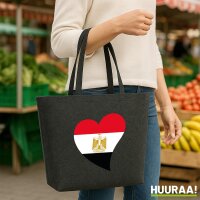Filzshopper &Auml;gypten Flagge Herz, 22 Liter