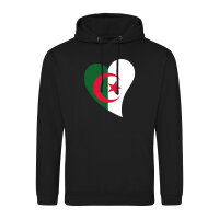 Unisex Hoodie Algerien Flagge Herz