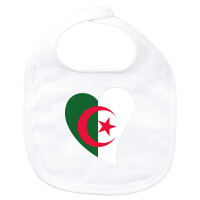 Baby Lätzchen Algerien Flagge Herz Klettverschluss